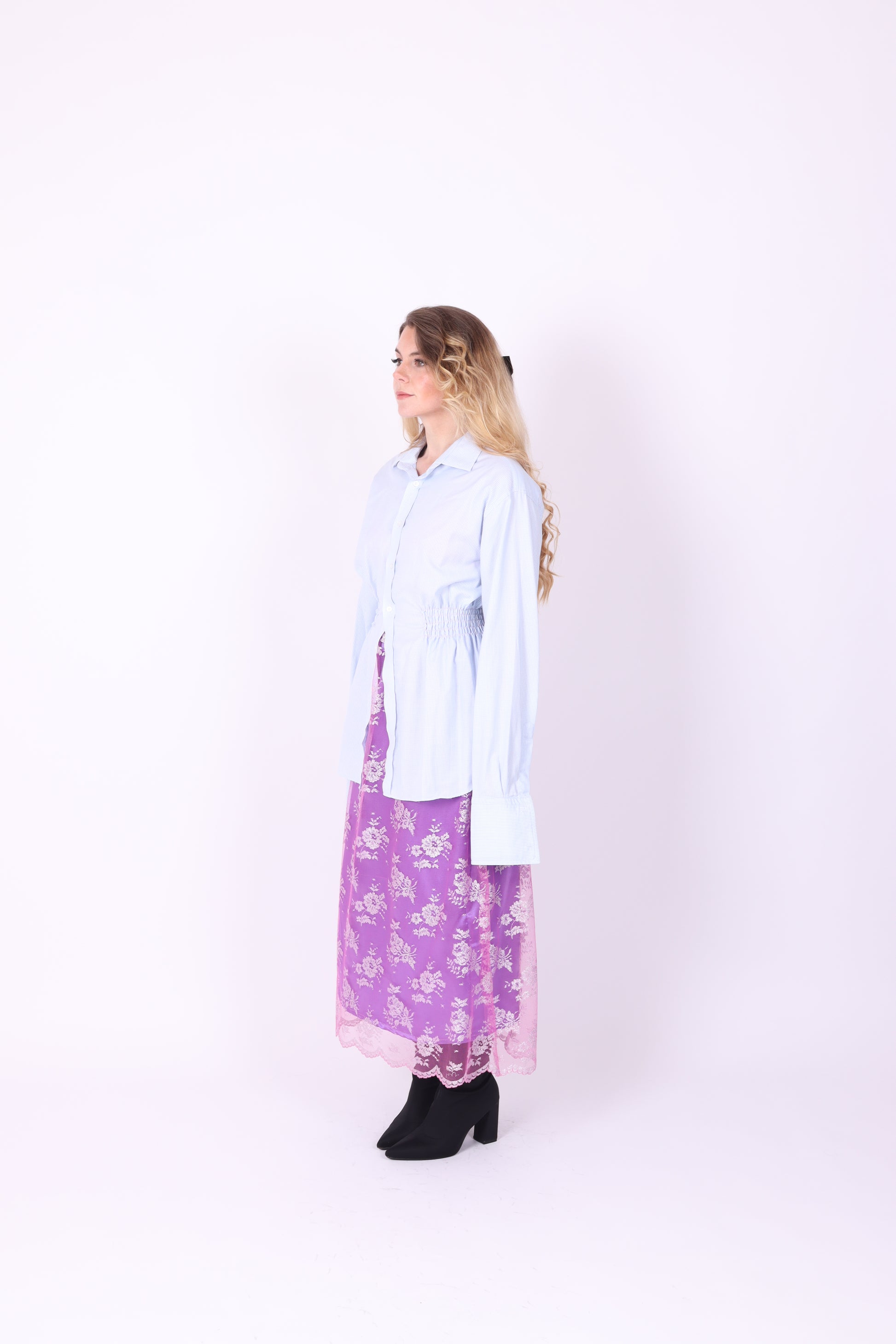 BLUE OVERSIZED REWORK SHIRT DELTA OF PHOENIX