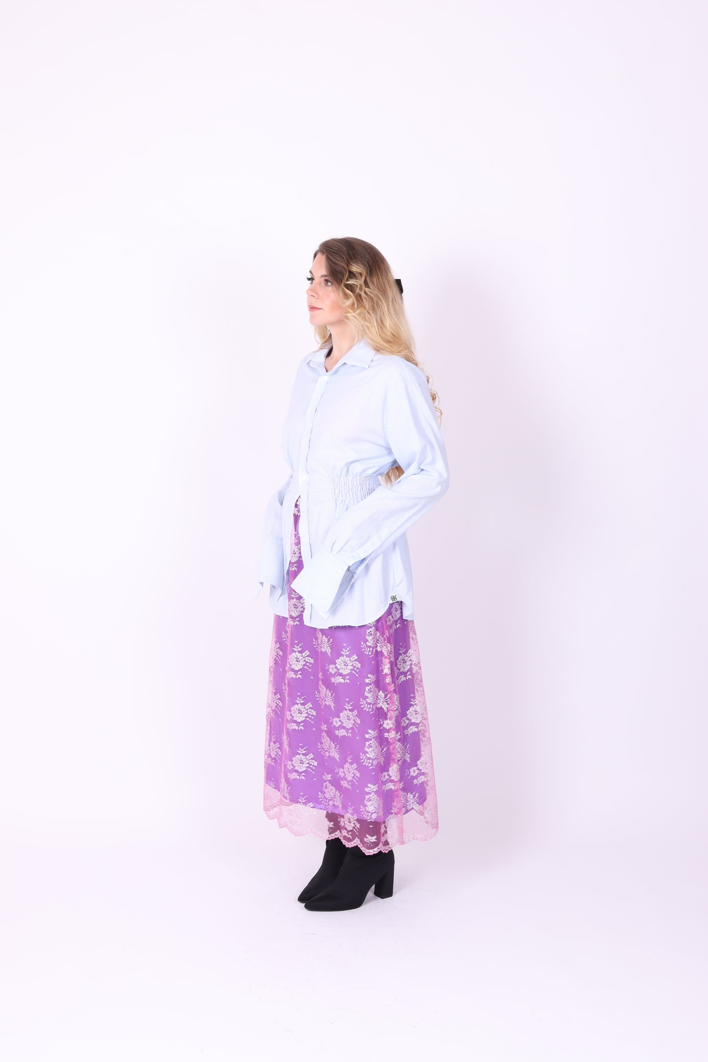 BLUE OVERSIZED REWORK SHIRT DELTA OF PHOENIX