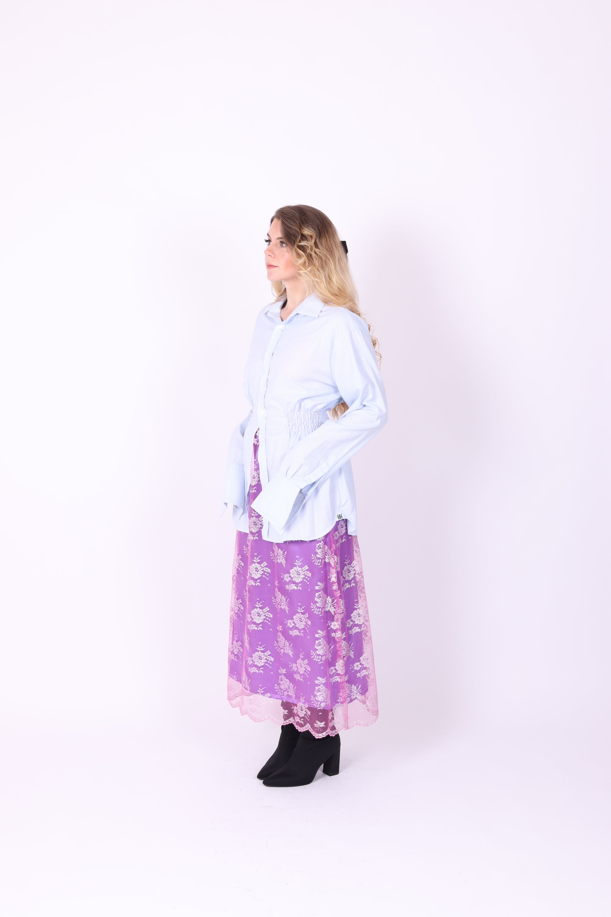 BLUE OVERSIZED REWORK SHIRT DELTA OF PHOENIX