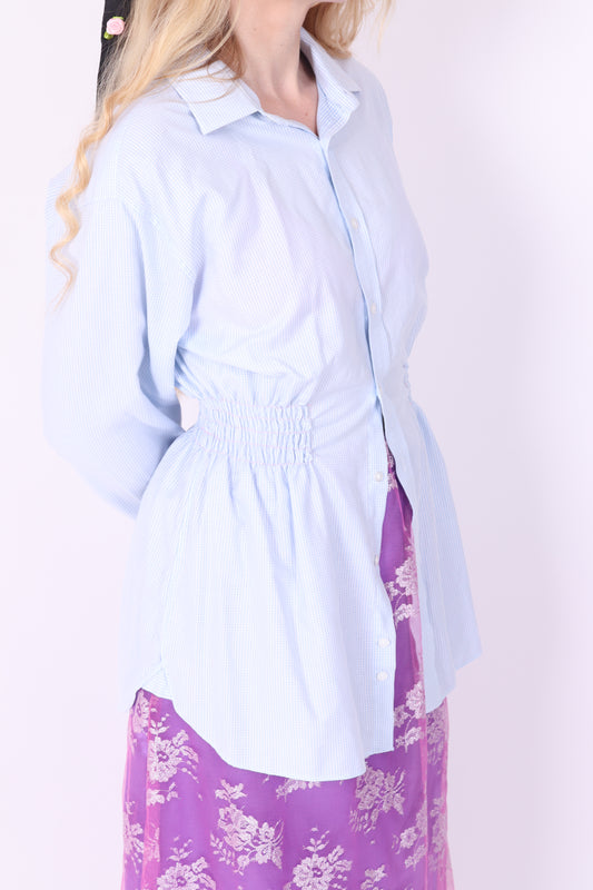 BLUE OVERSIZED REWORK SHIRT DELTA OF PHOENIX