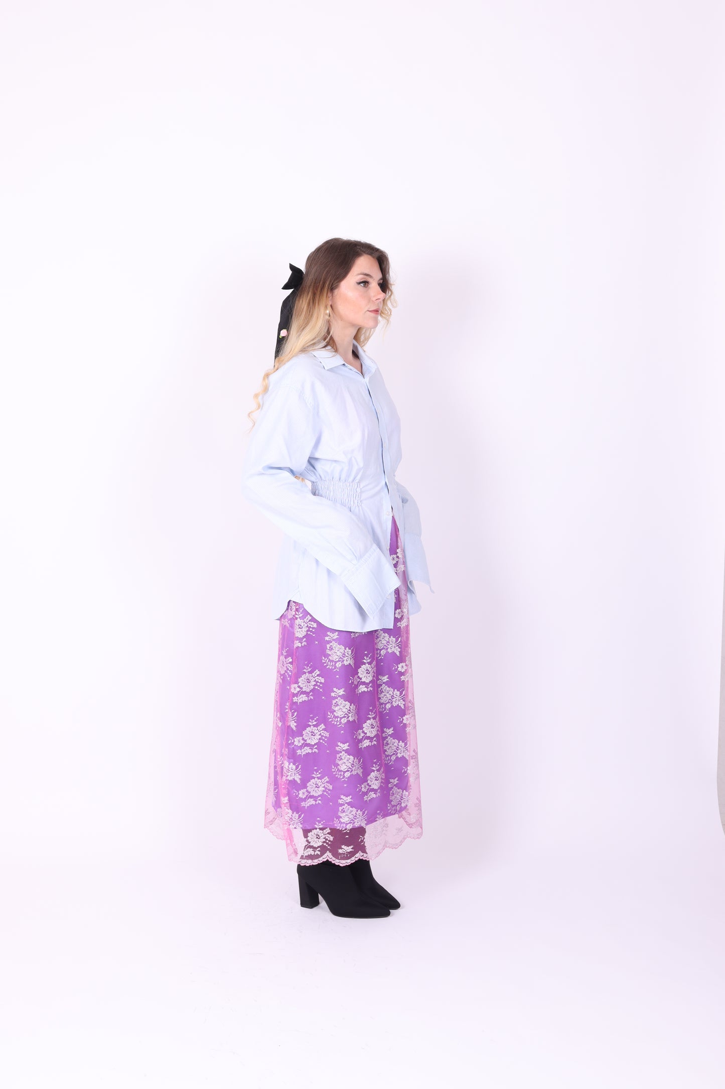 BLUE OVERSIZED REWORK SHIRT DELTA OF PHOENIX