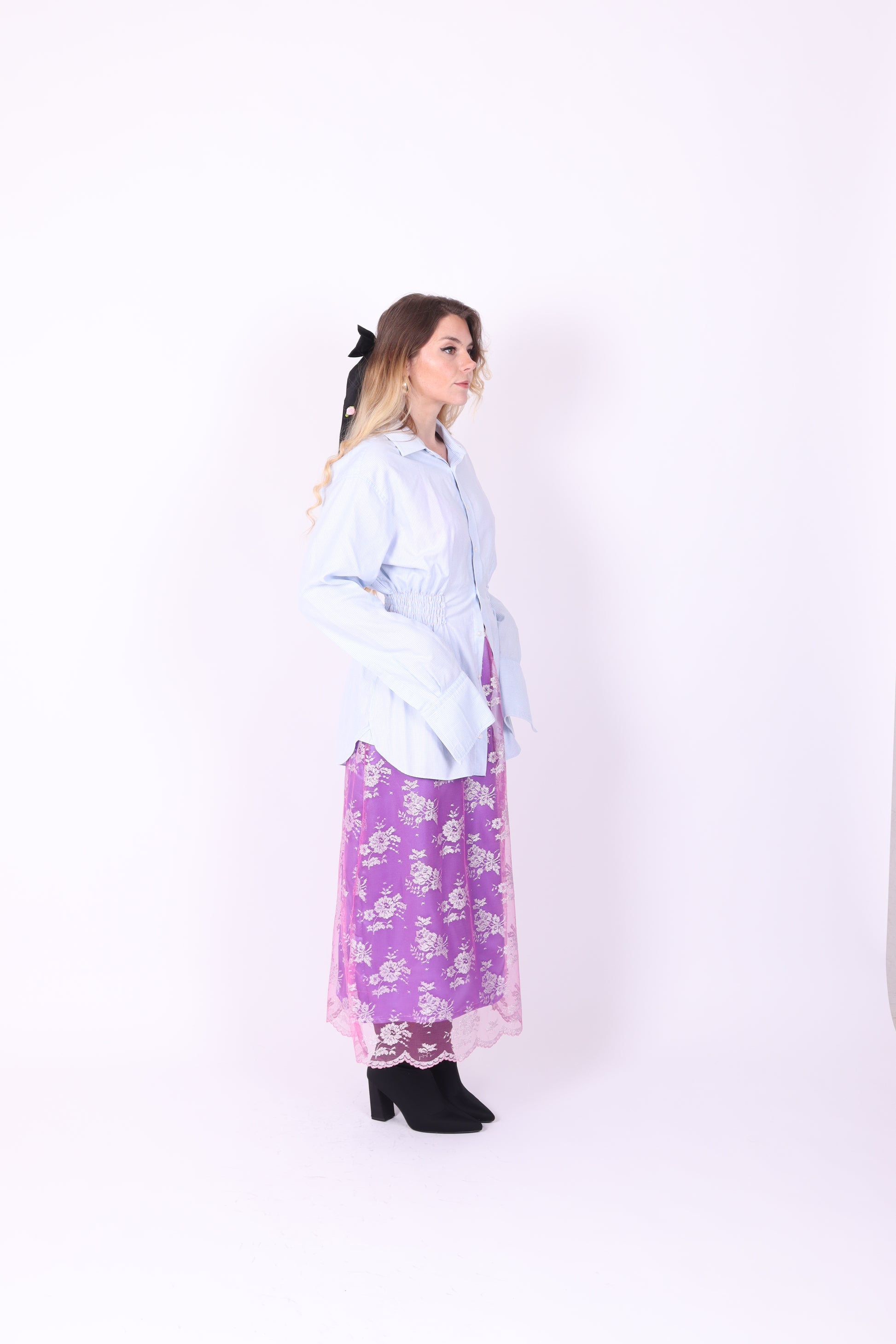 BLUE OVERSIZED REWORK SHIRT DELTA OF PHOENIX