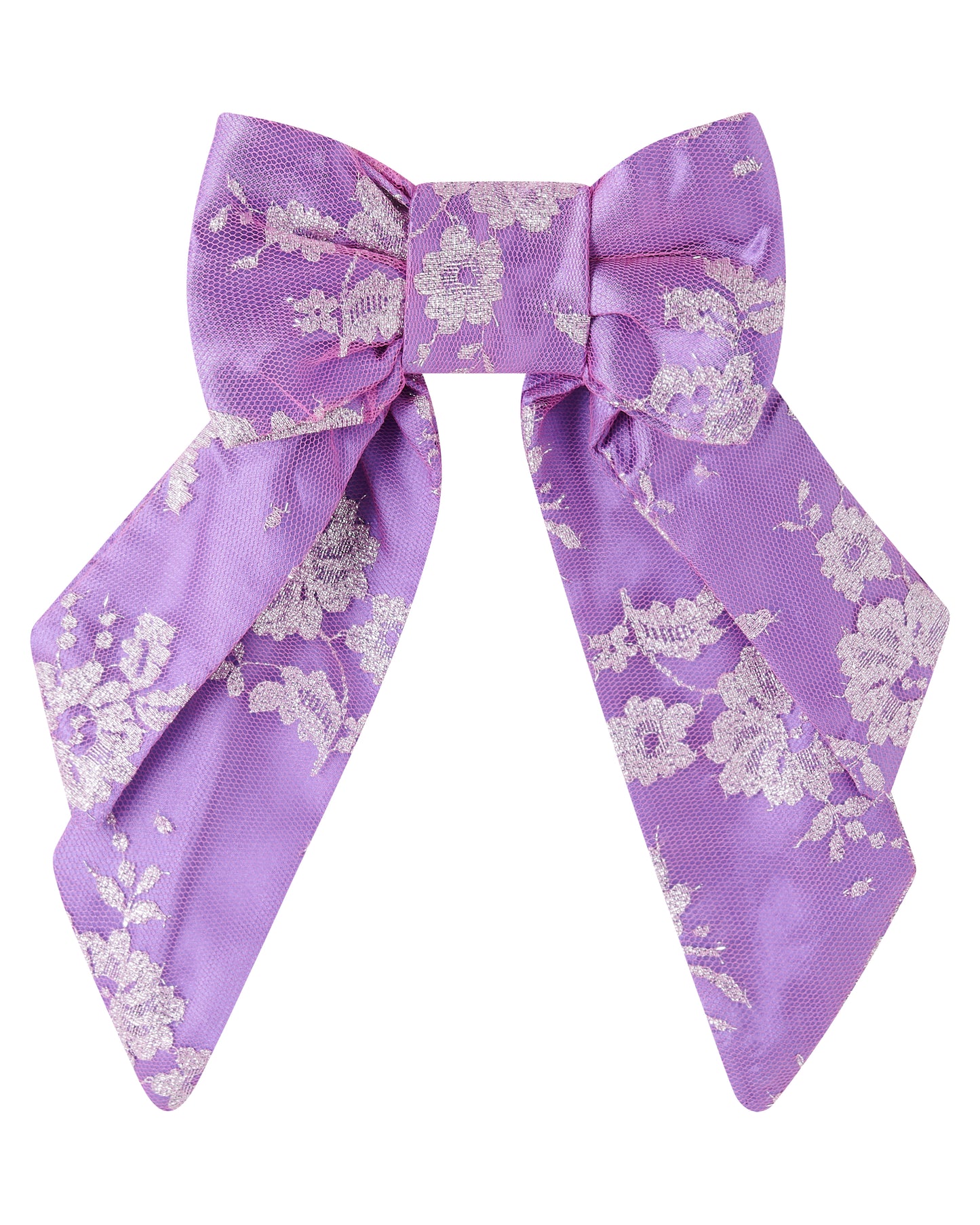 Coquette Bow ✧ in Purple Metallic Lace