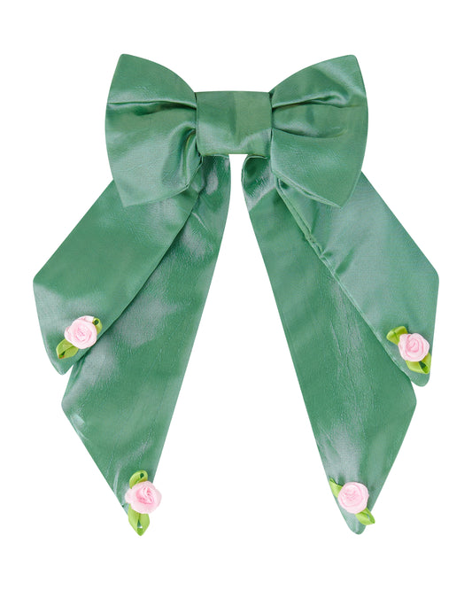 Coquette Bow ✧ in Pistachio Taffeta