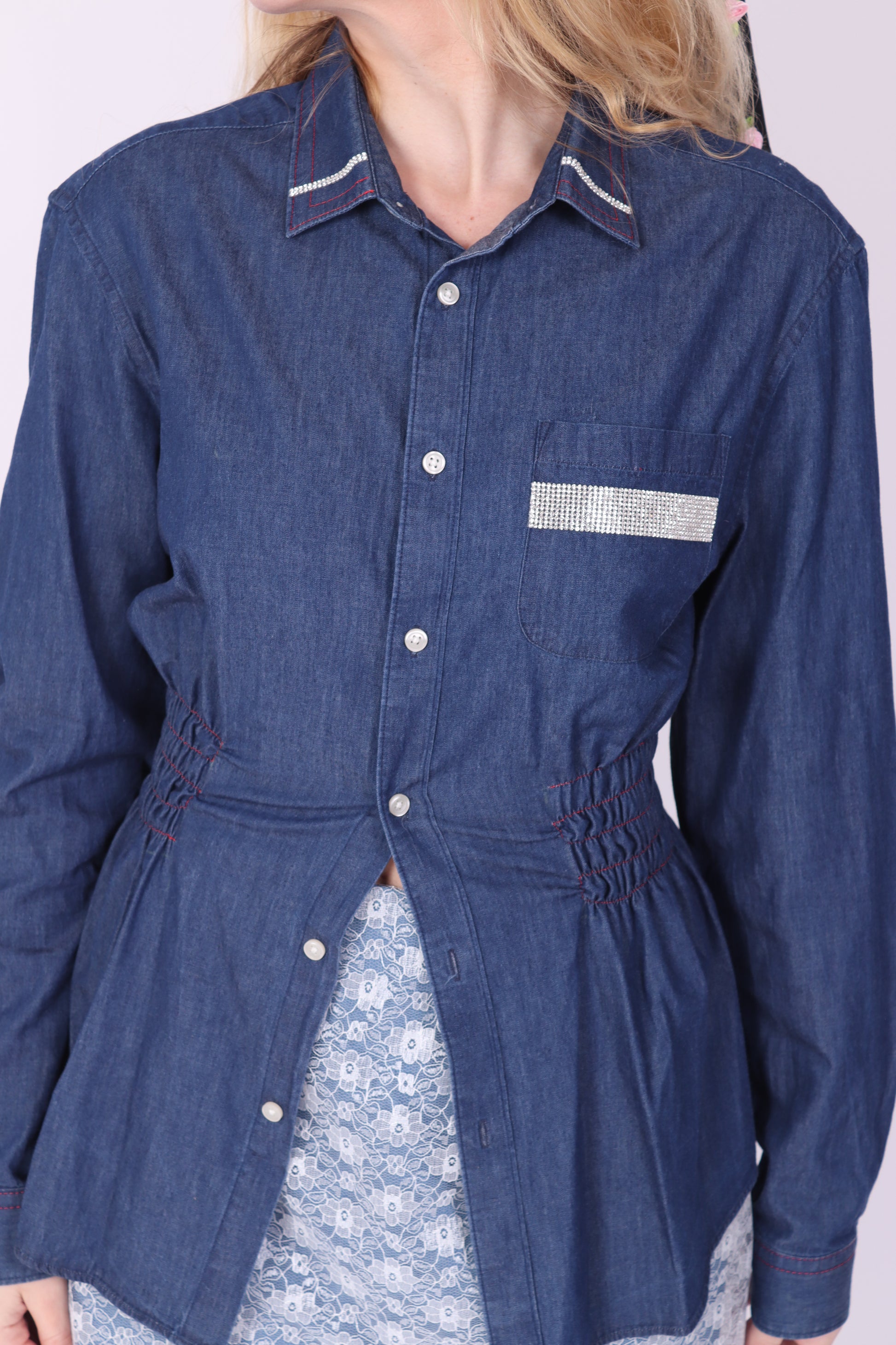 DENIM DIAMANTE REWORK SHIRT DELTA OF PHOENIX