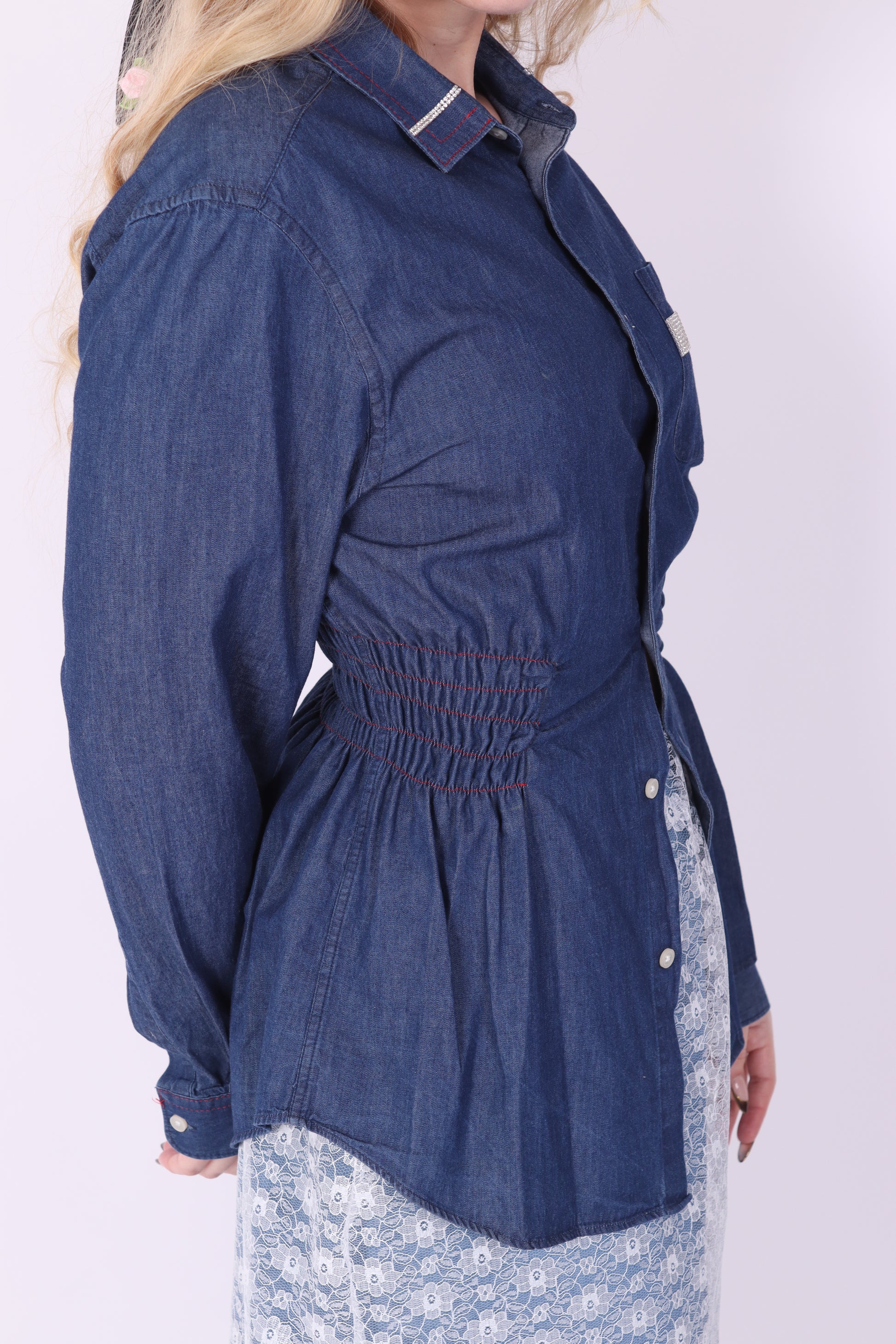 DENIM DIAMANTE REWORK SHIRT DELTA OF PHOENIX