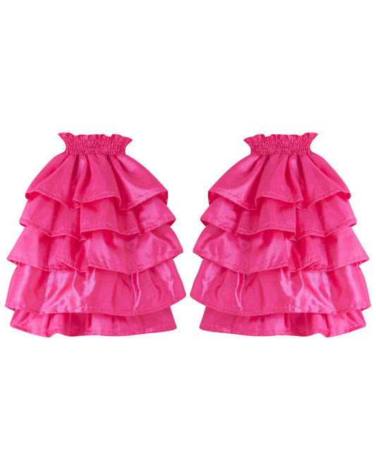 DELTA RUFFLES ✧ In Fuchsia Pink Taffeta