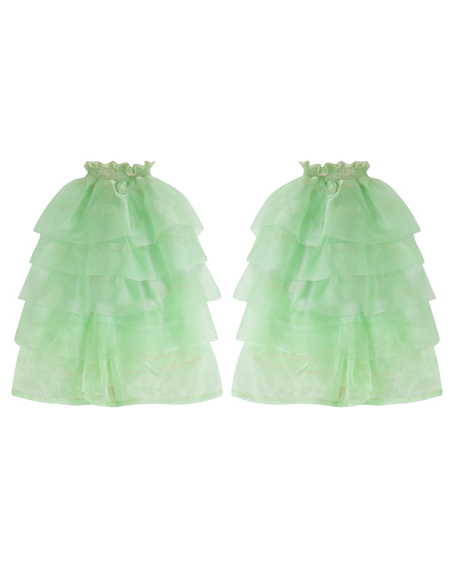 DELTA RUFFLES ✧ In Mint Green Organza