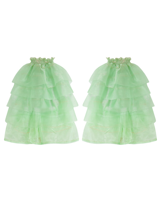 DELTA RUFFLES ✧ In Mint Green Organza