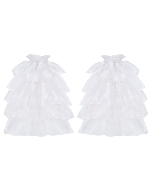 DELTA RUFFLES ✧ In White Organza