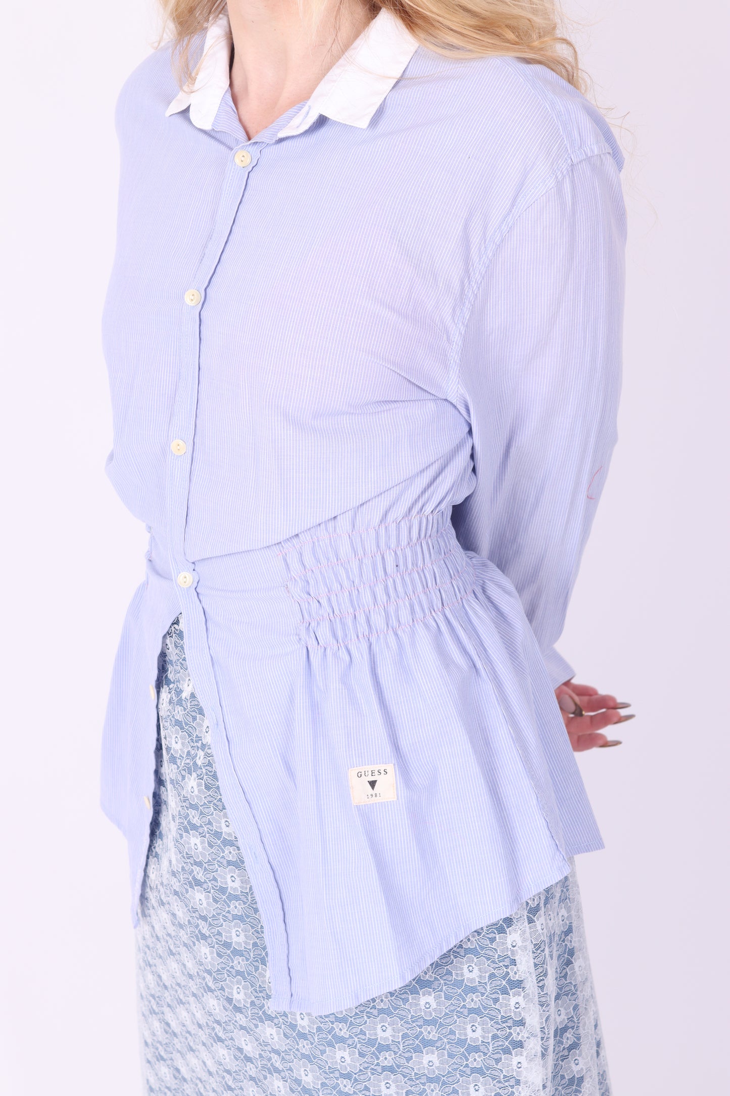 GUESS BLUE REWORK SHIRT DELTA OF PHOENIX