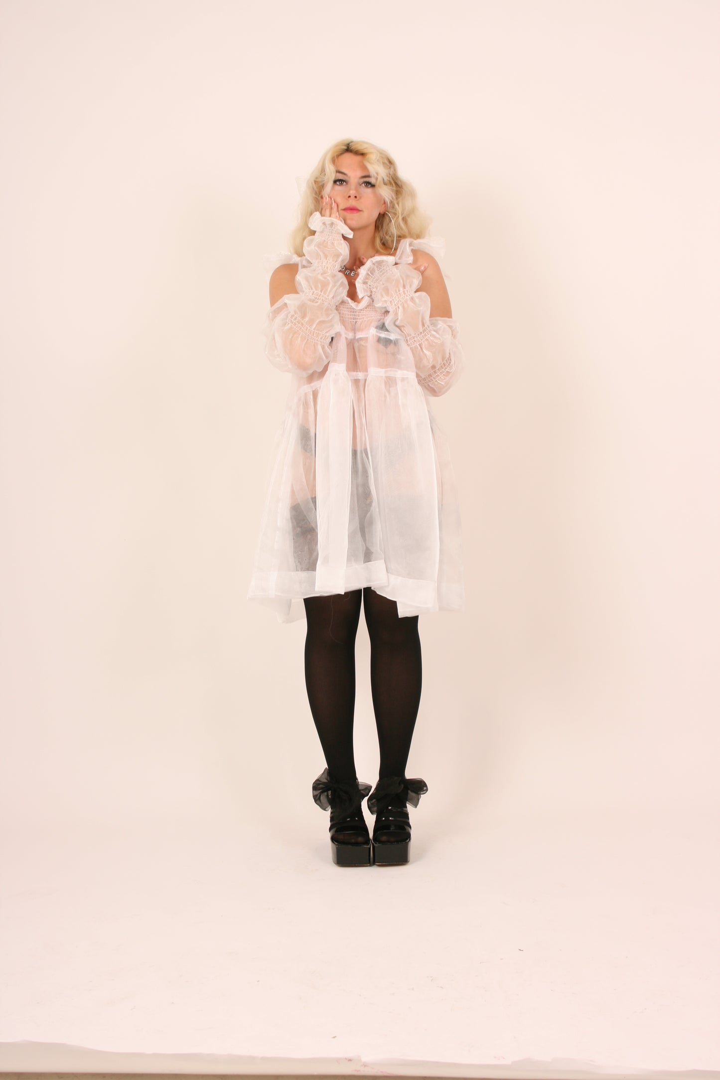 Angel ❀ White Organza Babydoll Dress