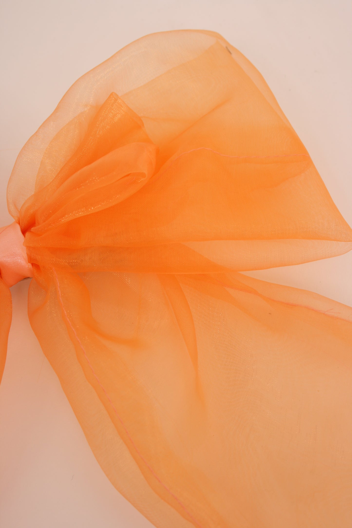 XL OVERSIZED BOW ✿ in Luxe Tangerine Orange Organza