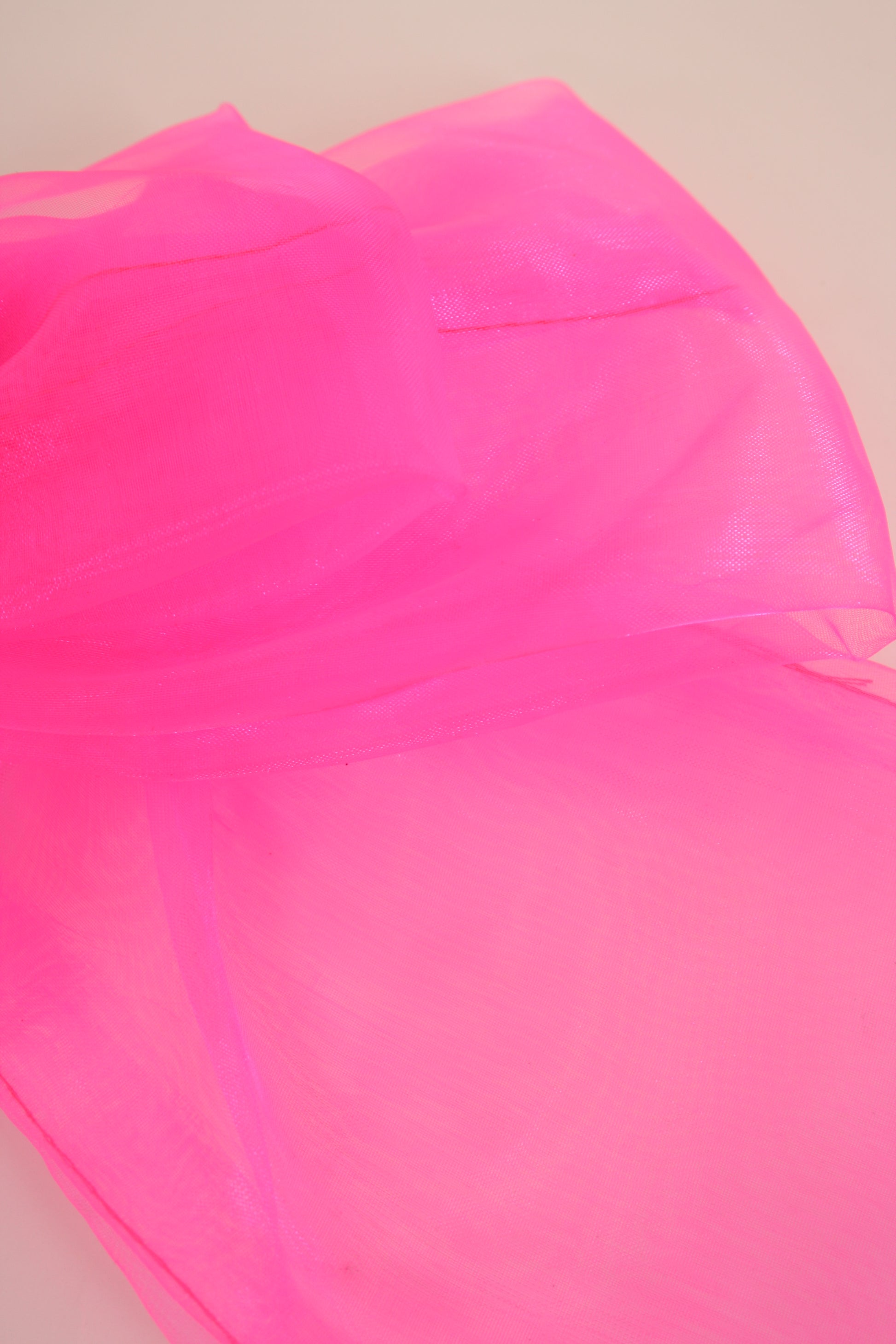 XL BOW in Luxe Neon Pink Organza Delta Of Phoenix