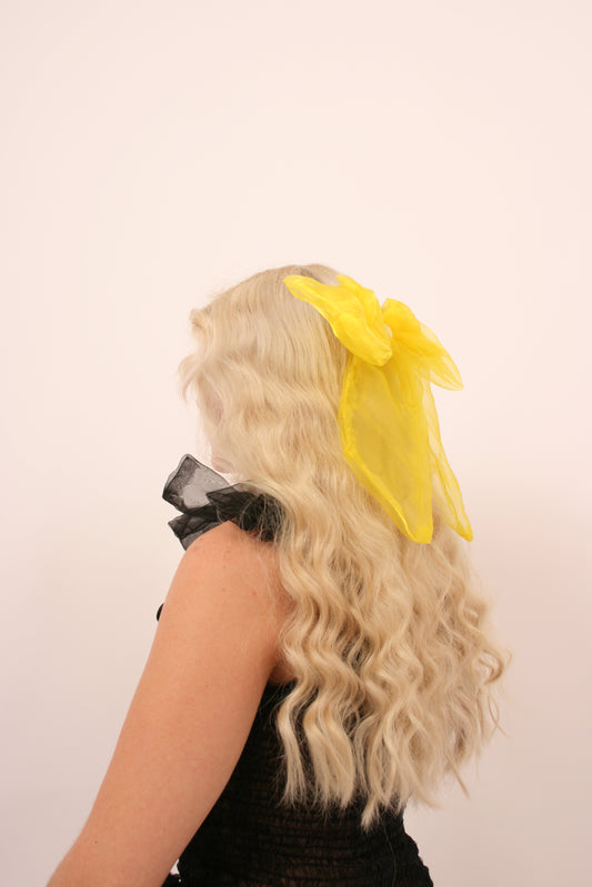 XL OVERSIZED BOW ✿ in Luxe Sunshine Yellow Organza