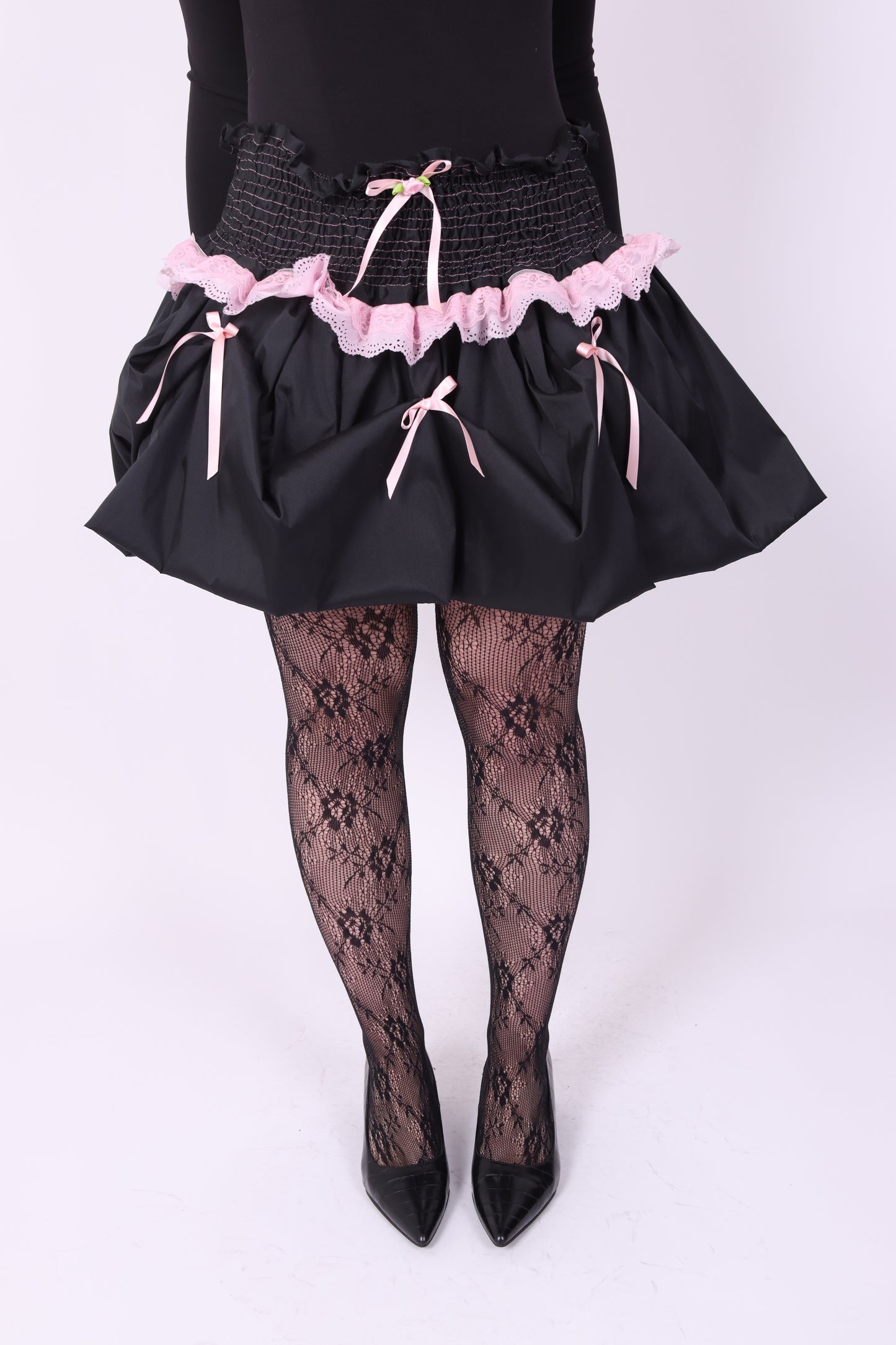 DAHLIA ✧ Black Bubble Mini Skirt