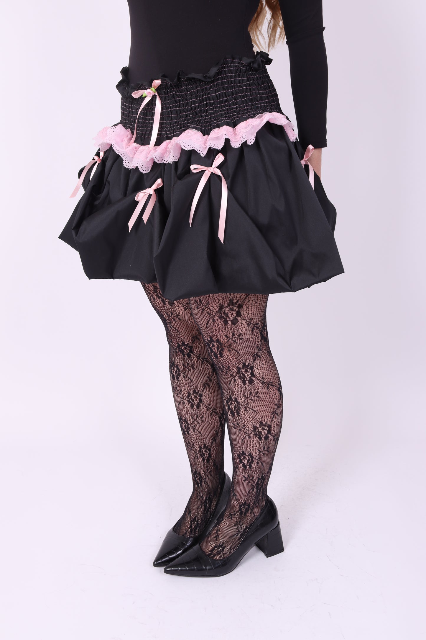 DAHLIA ✧ Black Bubble Mini Skirt