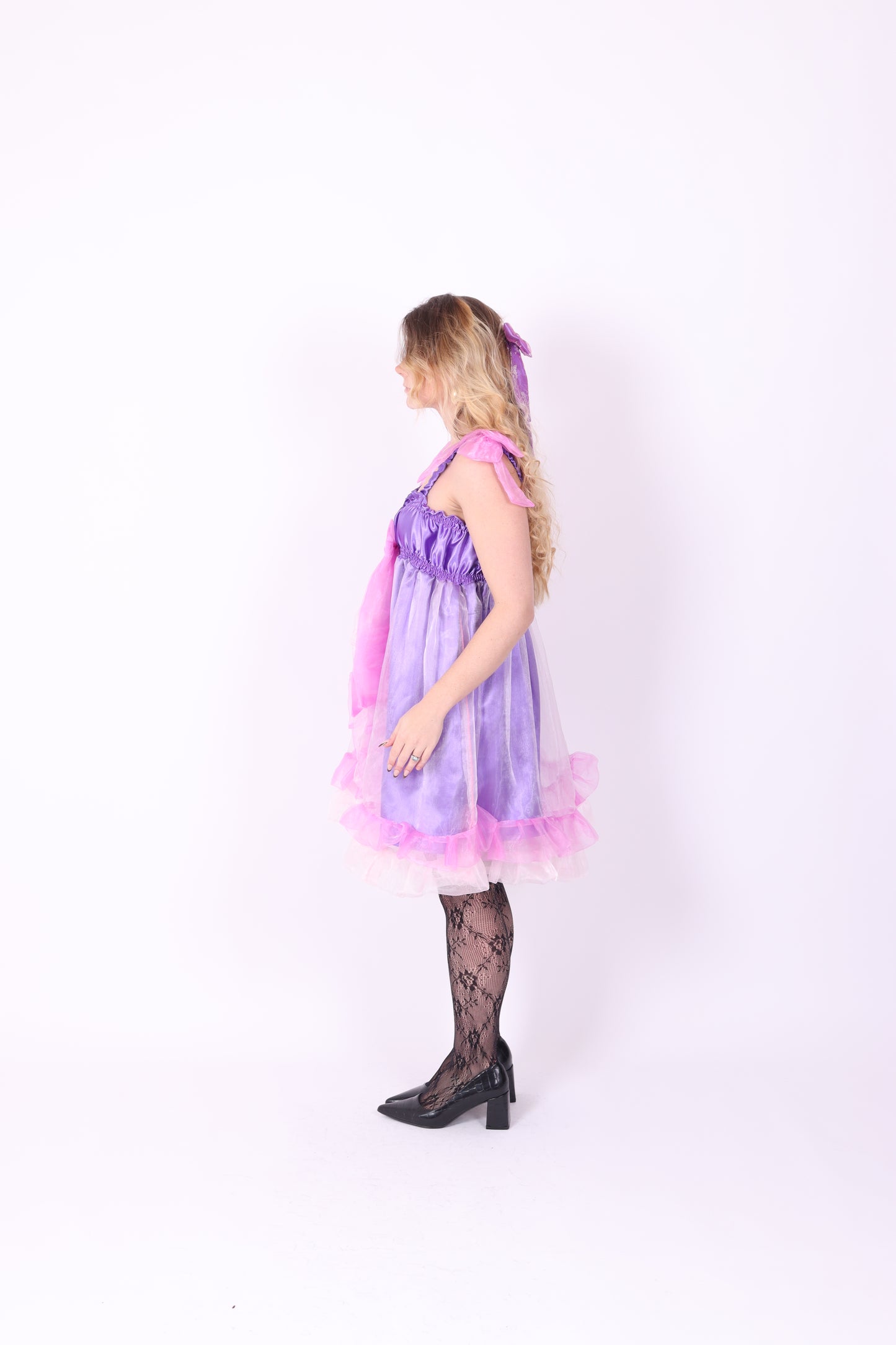 MUFTI ✧ Purple and Pink Organza Babydoll Dress