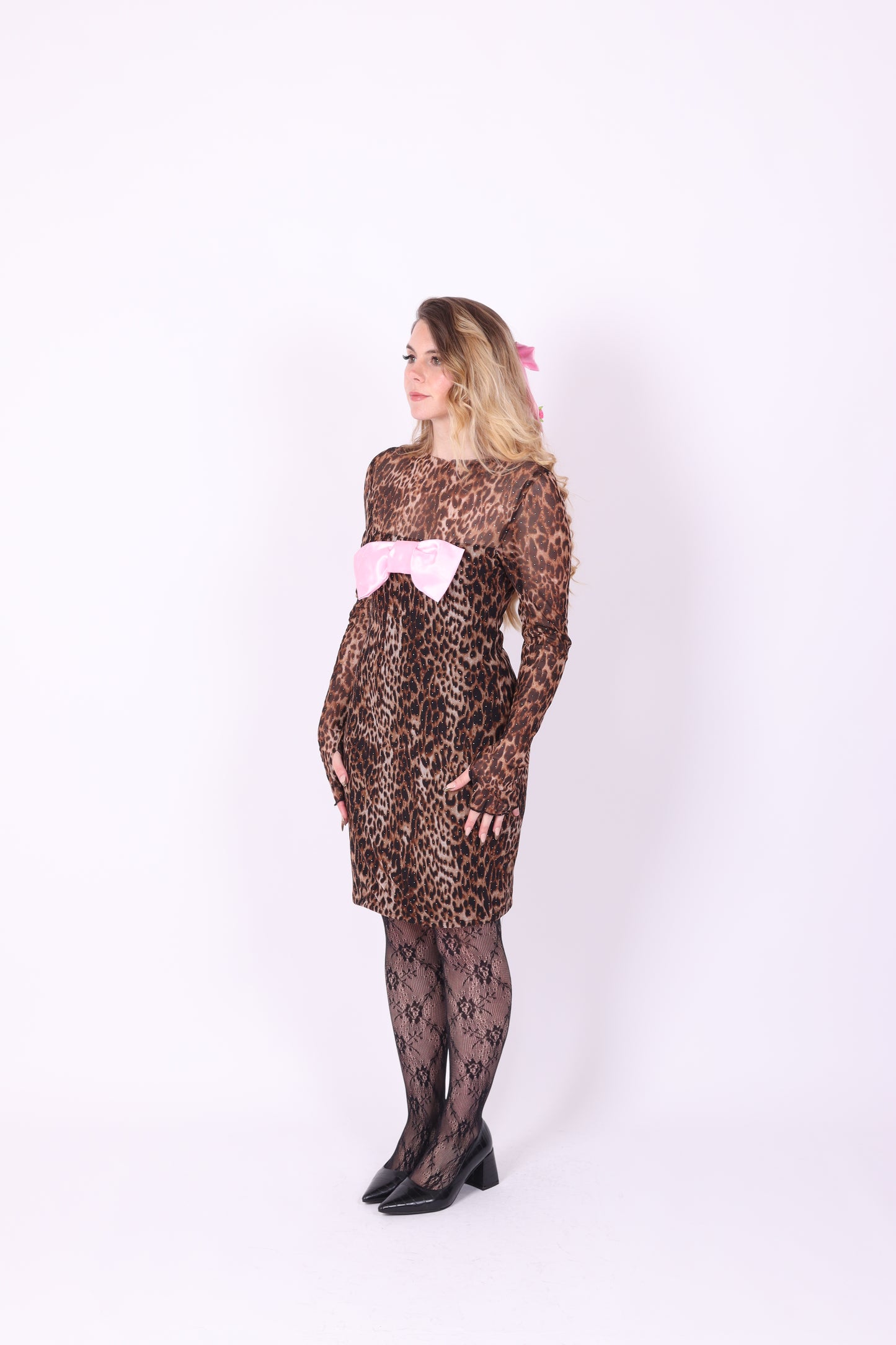 MARGARITA ✧ Leopard Bow Mini Dress