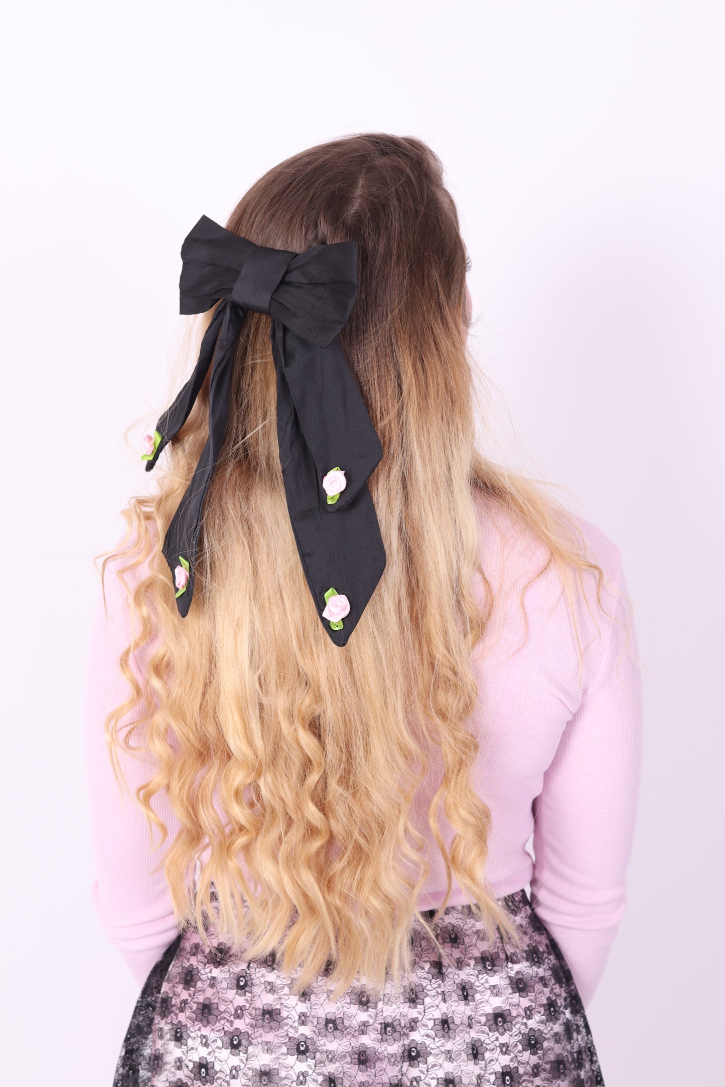 Coquette Bow ✧ in Black Taffeta