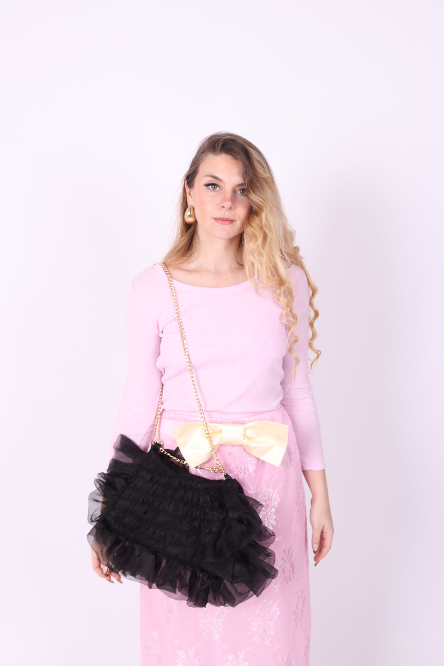 PRESLEY 33' BAG ✧ In Black Ruffle Organza