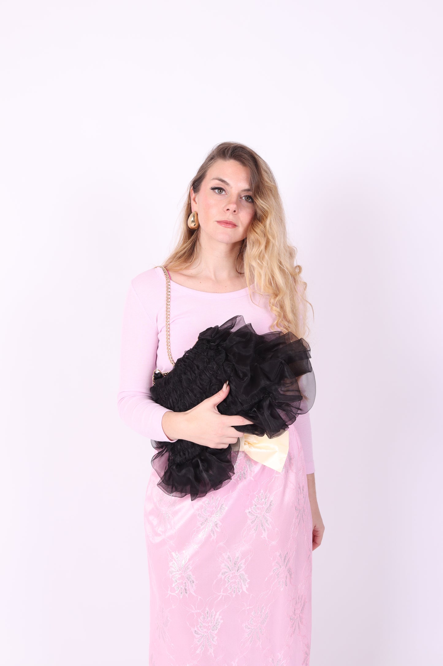 PRESLEY 33' BAG ✧ In Black Ruffle Organza