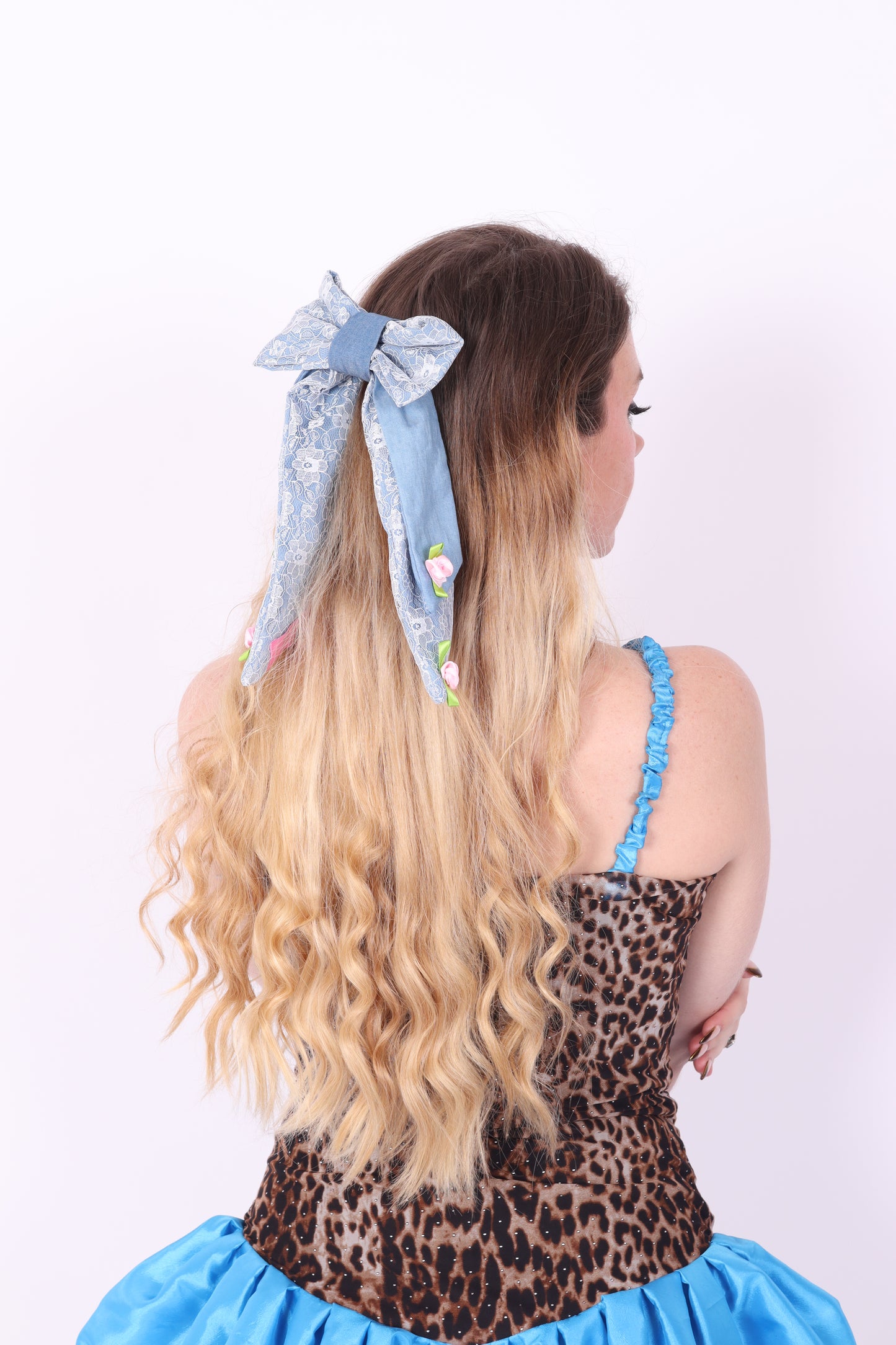 Coquette Bow ✧ in Denim + Lace