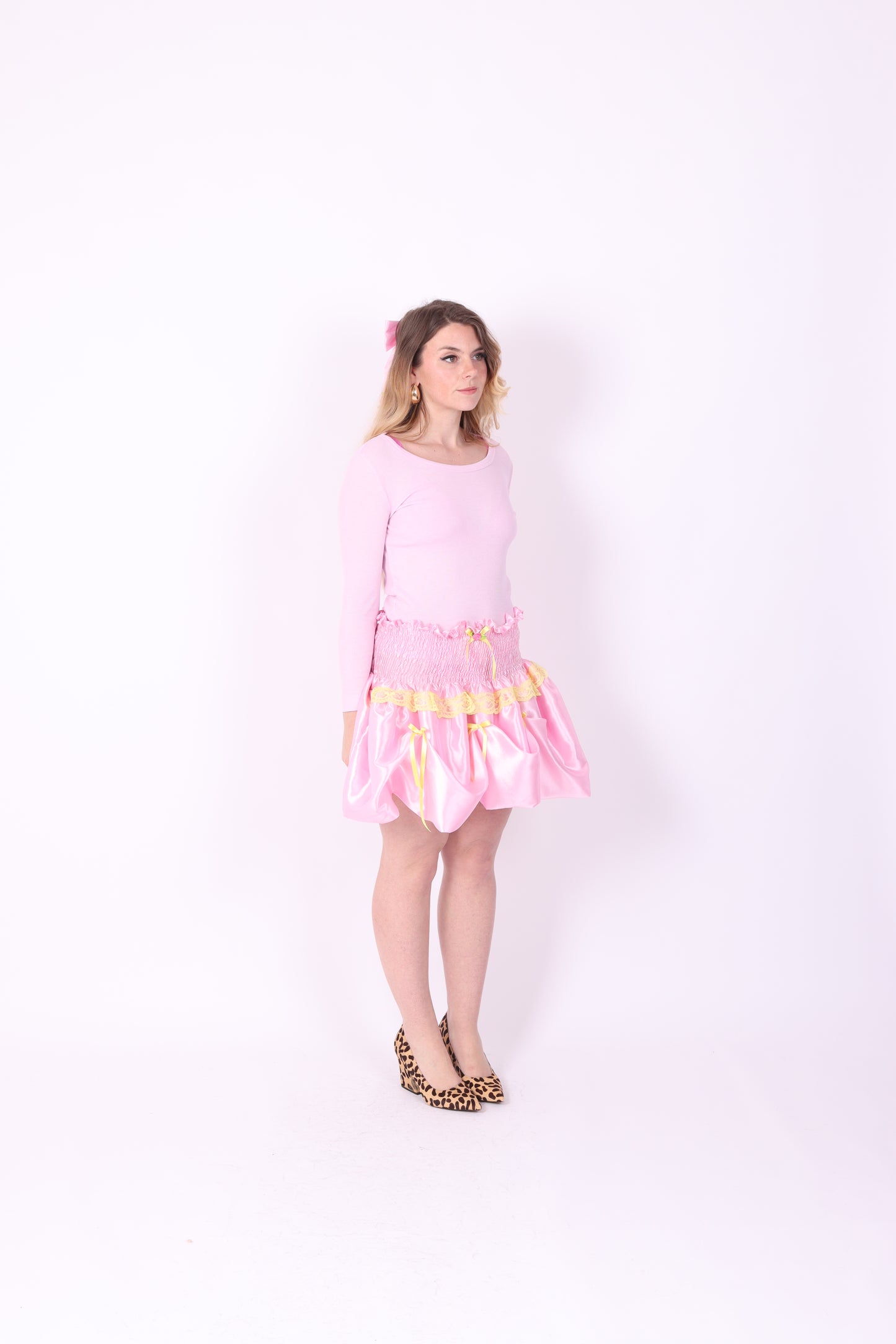 DAFNE ✧ Bubblegum Pink Bubble Mini Skirt
