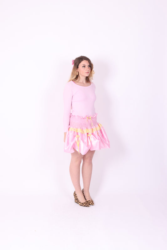 DAFNE ✧ Bubblegum Pink Bubble Mini Skirt