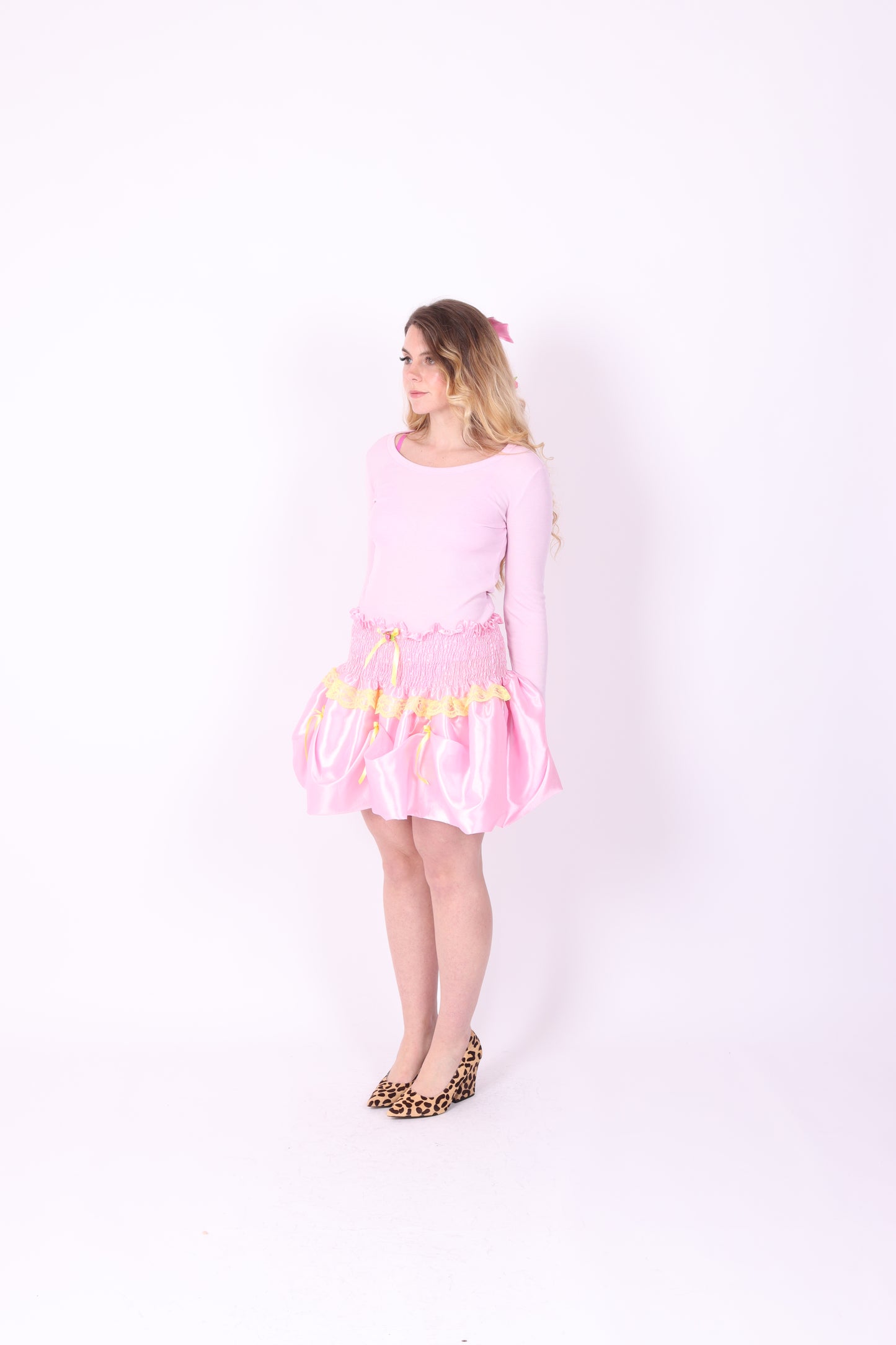 DAFNE ✧ Bubblegum Pink Bubble Mini Skirt