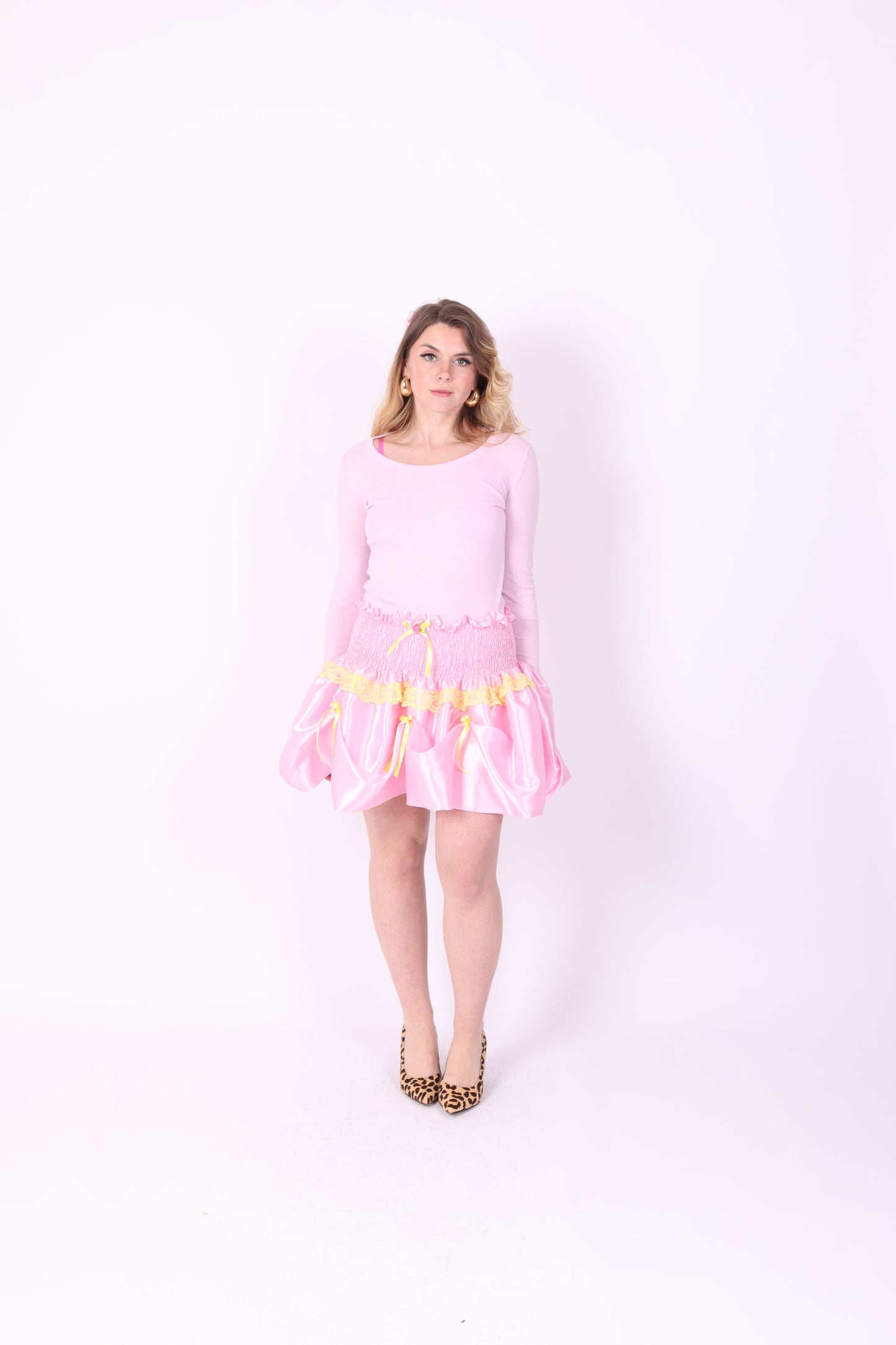 DAFNE ✧ Bubblegum Pink Bubble Mini Skirt