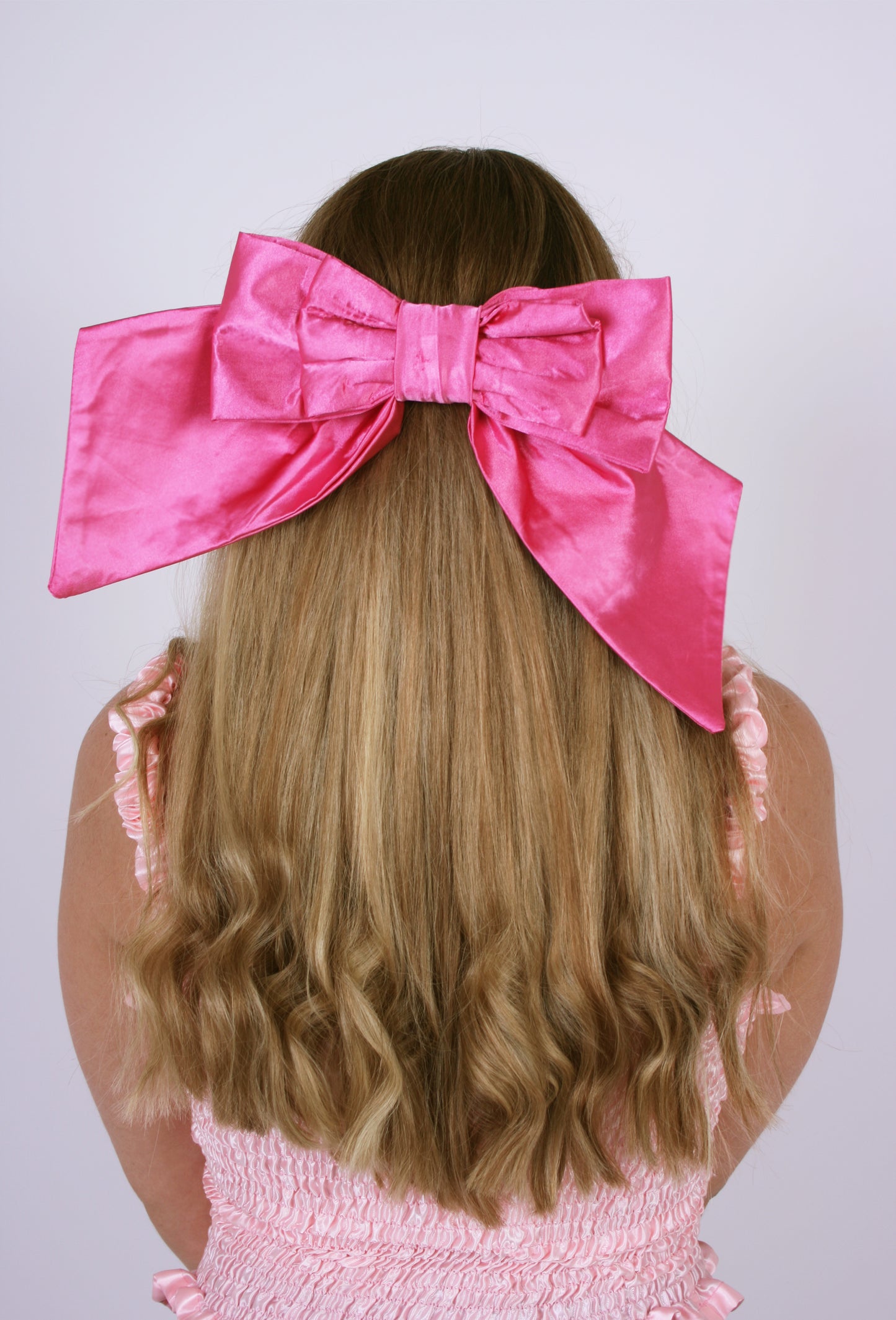 BUNNY BOW ✧ in Pink Fuchsia Silk
