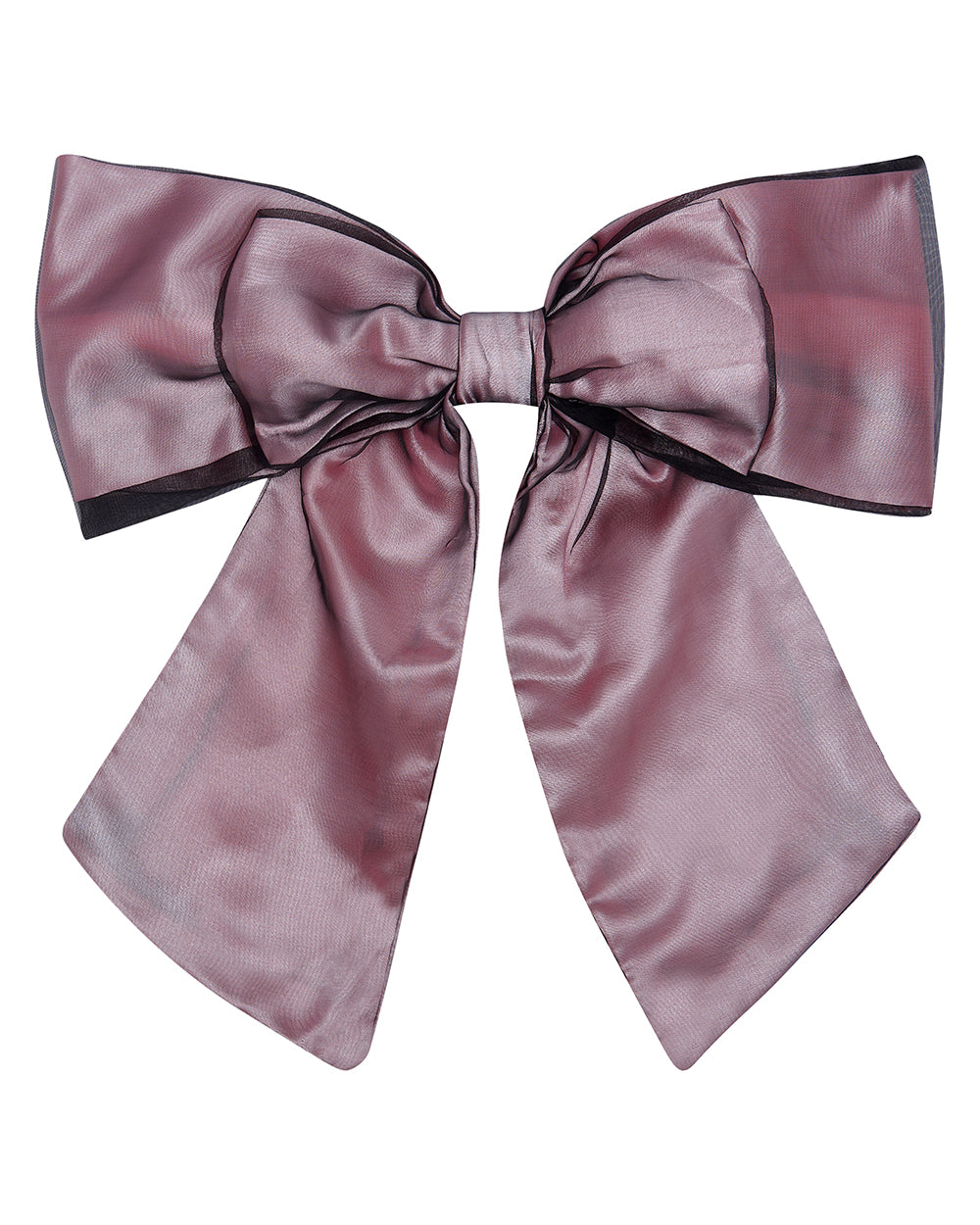 BUNNY BOW ✧ in Baby Pink Silk with Luxe Black Organza