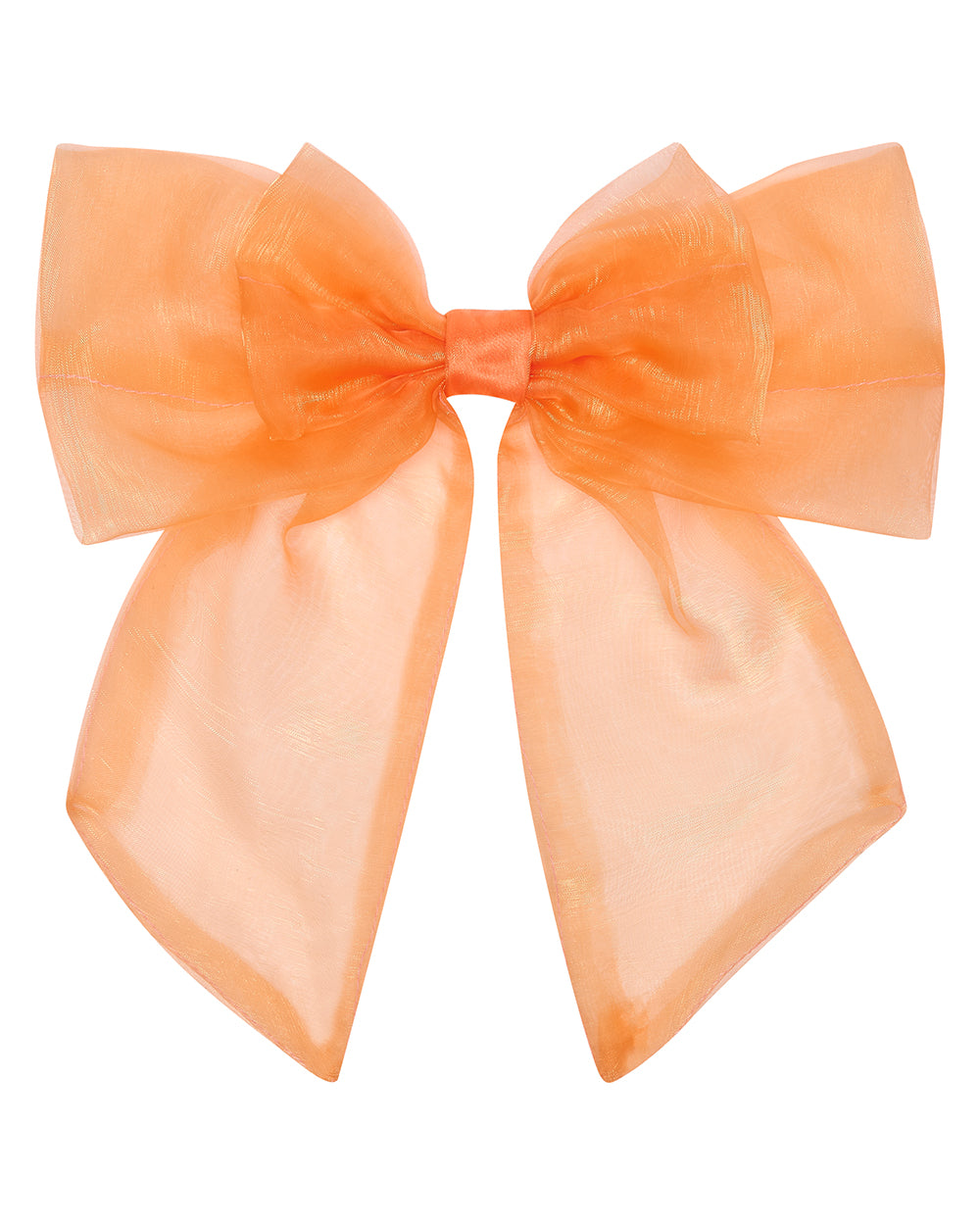 BUNNY BOW ✧ in Luxe Tangerine Orange Organza