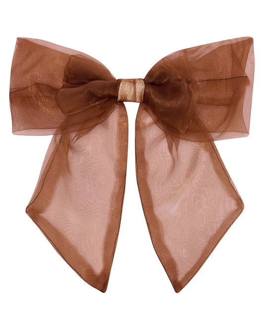 BUNNY BOW ✧ in Luxe Terracotta Brown Organza