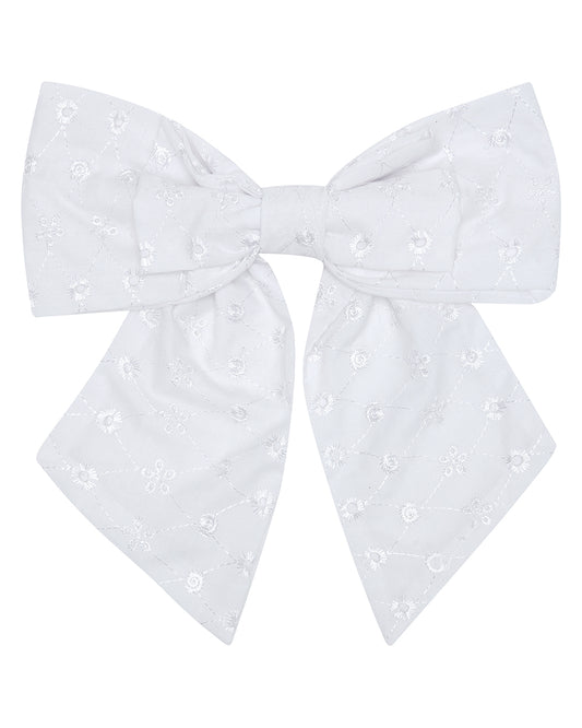 BUNNY BOW ✧ in White Broderie Anglaise Cotton