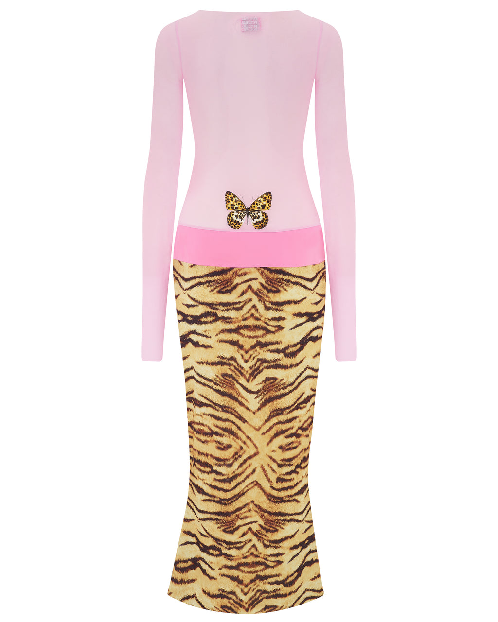CALYPSO ✧ Tiger, Pink Mesh, Butterfly, MAXI Dress