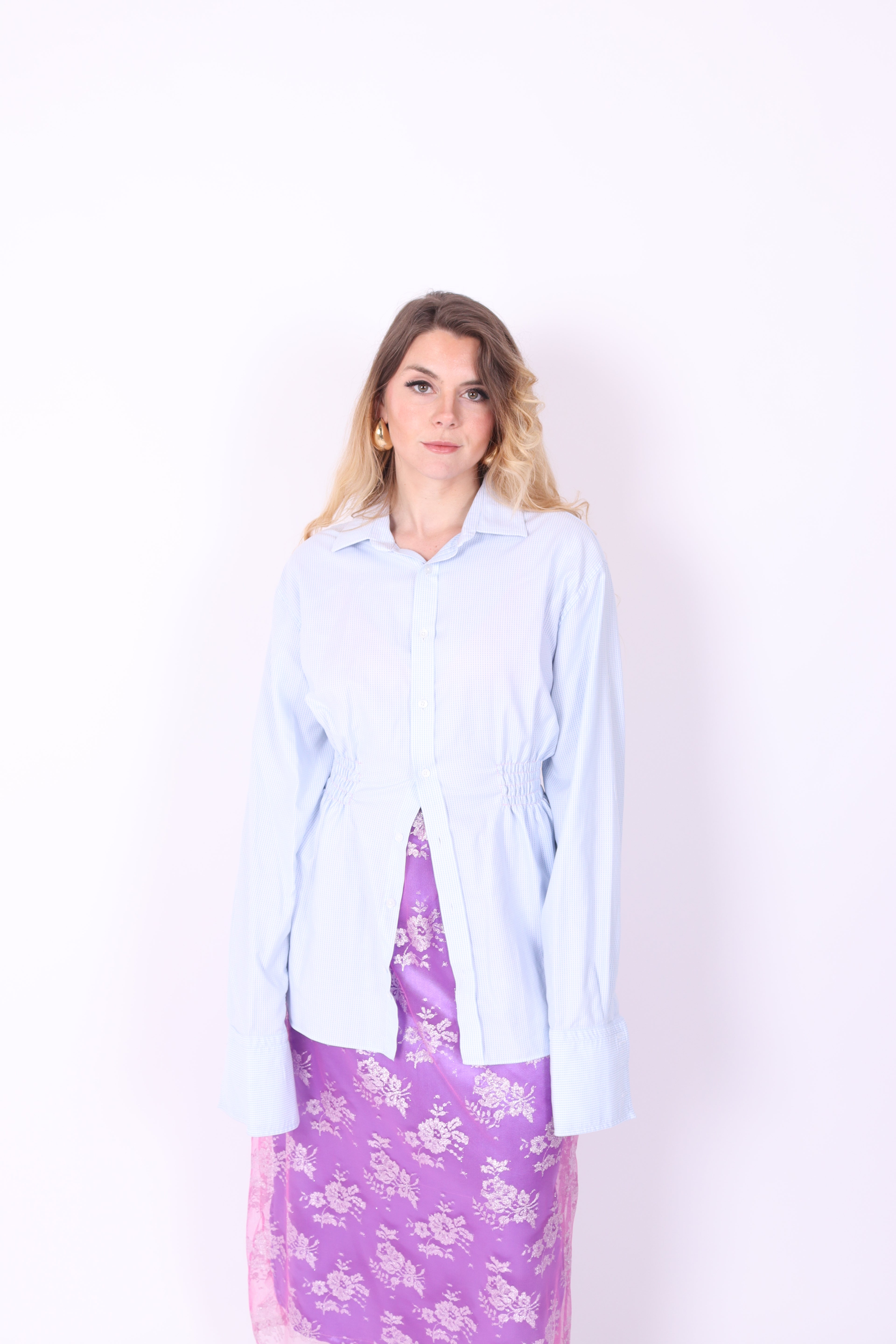 BLUE OVERSIZED REWORK SHIRT DELTA OF PHOENIX 