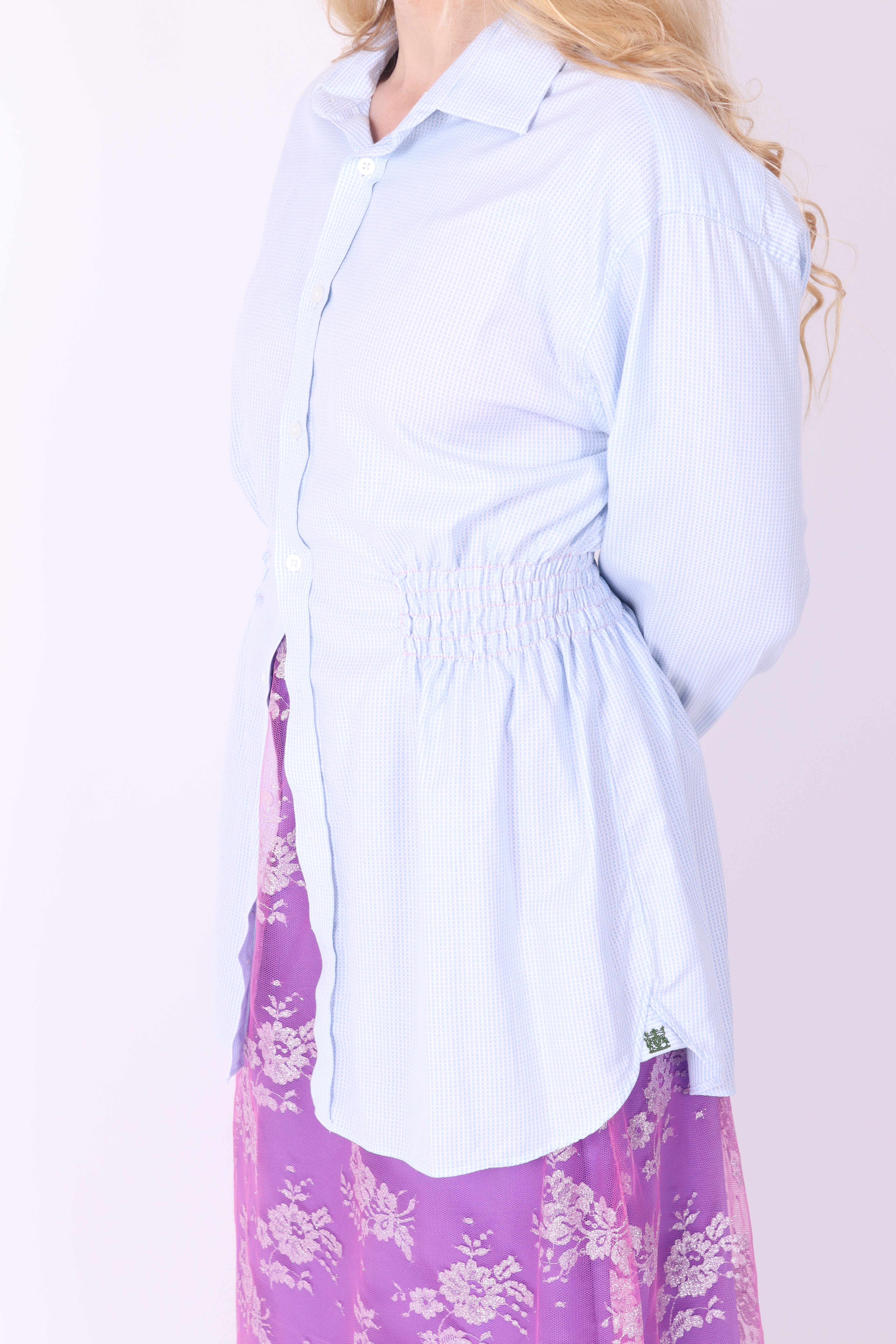 BLUE OVERSIZED REWORK SHIRT DELTA OF PHOENIX 