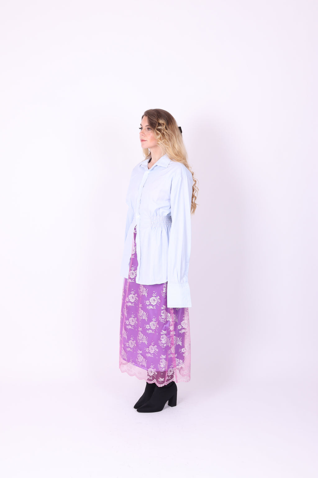 BLUE OVERSIZED REWORK SHIRT DELTA OF PHOENIX 