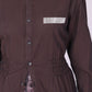 BROWN BLACK STRIPE DIAMANTE REWORK SHIRT DELTA OF PHOENIX