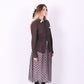 BROWN BLACK STRIPE DIAMANTE REWORK SHIRT