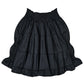 Black tiered taffeta mini puff dress with long puff sleeve - Bellatrix Dress - Delta Of Phoenix