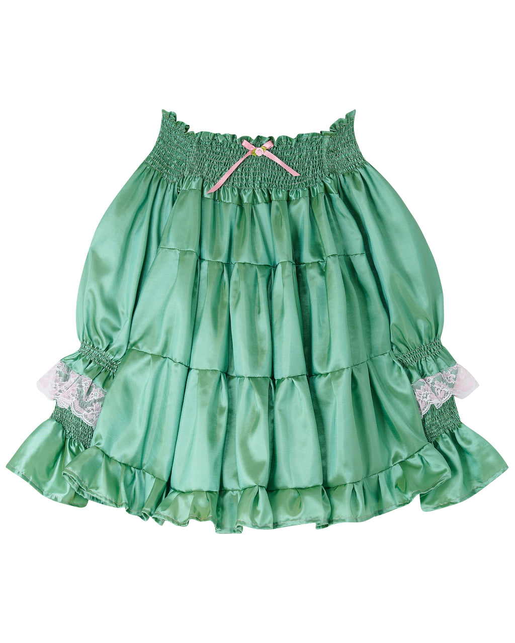 BRIOCHE ✧ Pistachio Taffeta Mini Dress