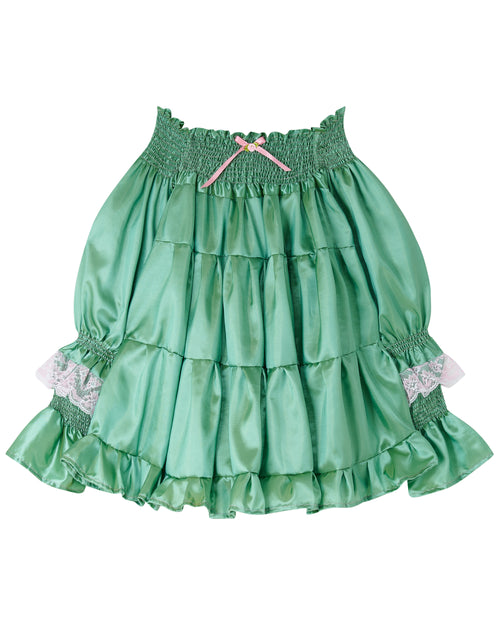 BRIOCHE ✧ Pistachio Taffeta Mini Dress