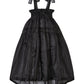 BUFFY 2.0 ✧ Black Organza Waterfall Dress ✧*:･ﾟ✧