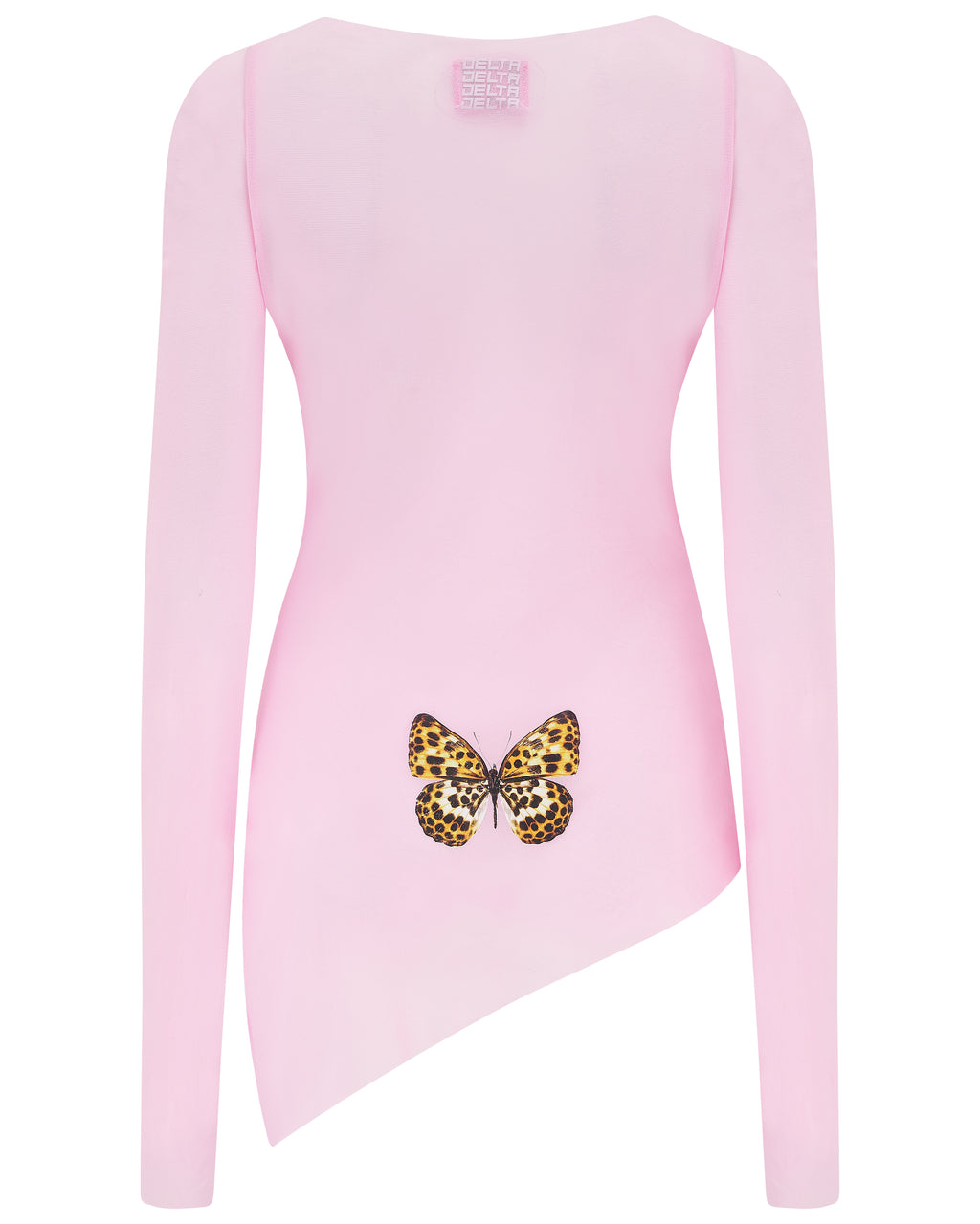 JOLENE ✧ Pink Mesh, Butterfly, Asymmetric Top