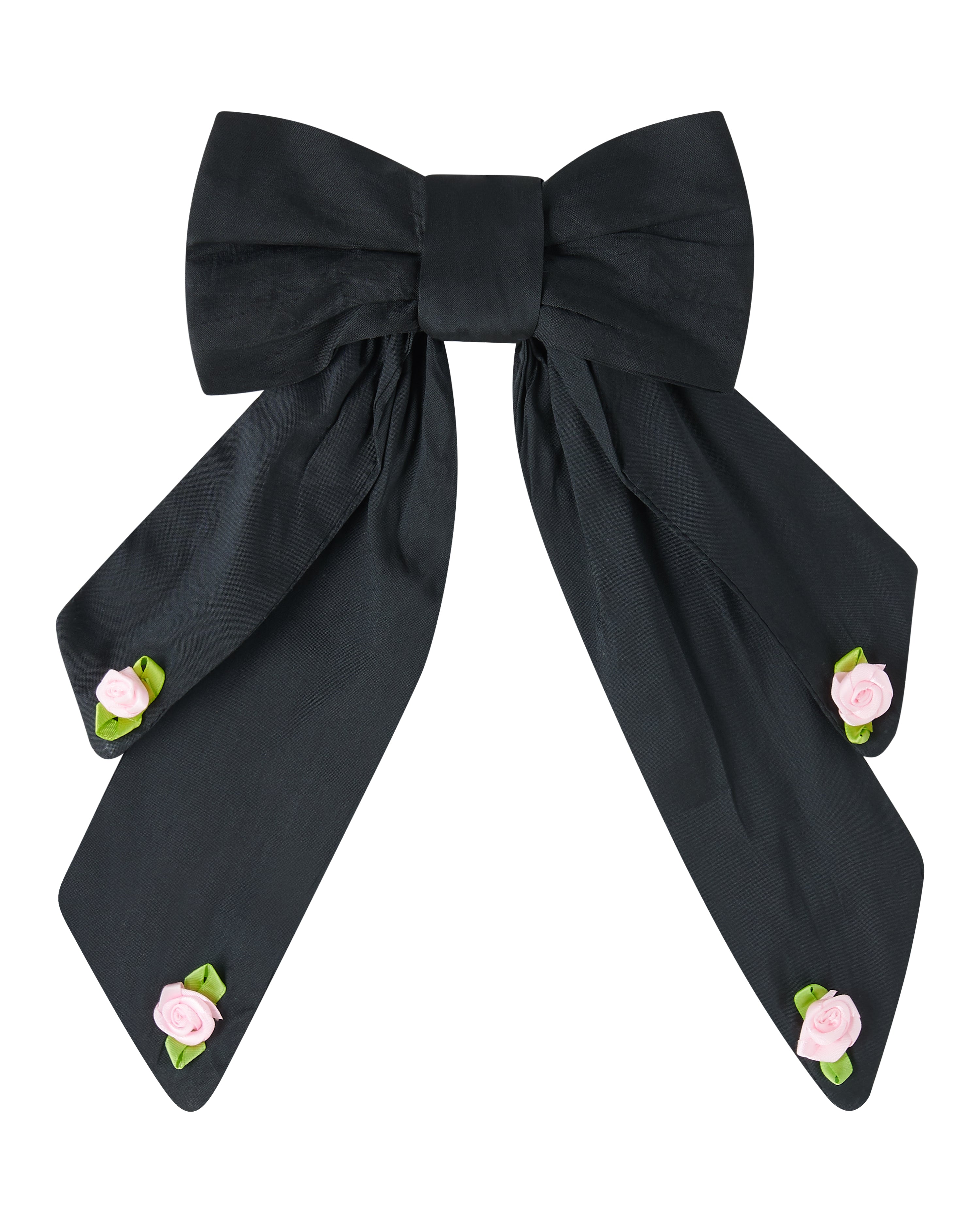 Coquette Bow ✧ in Black Taffeta