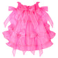 CORDELIA ✧ Neon Pink Bow Organza Mini Dress
