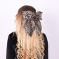 DARK LEOPARD XL HAIR BOW DELTA OF PHOENIX 